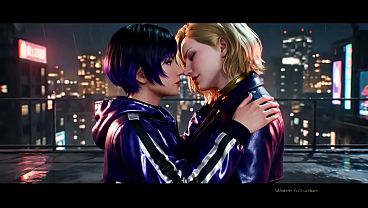 Passionate Lesbian Kissing Session