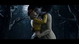 Lady Dimitrescu and Cindy Aurum Lesbian Kissing