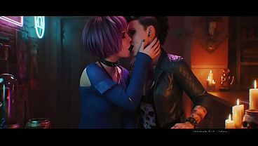 AI Generated Lesbian Kissing Scene